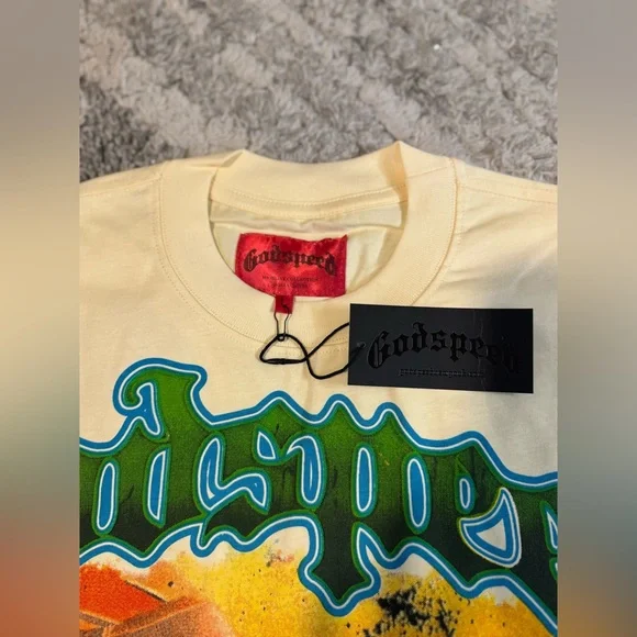 Godspeed Men's Graphic Tee - Cream and Black - Picture 3 of 3